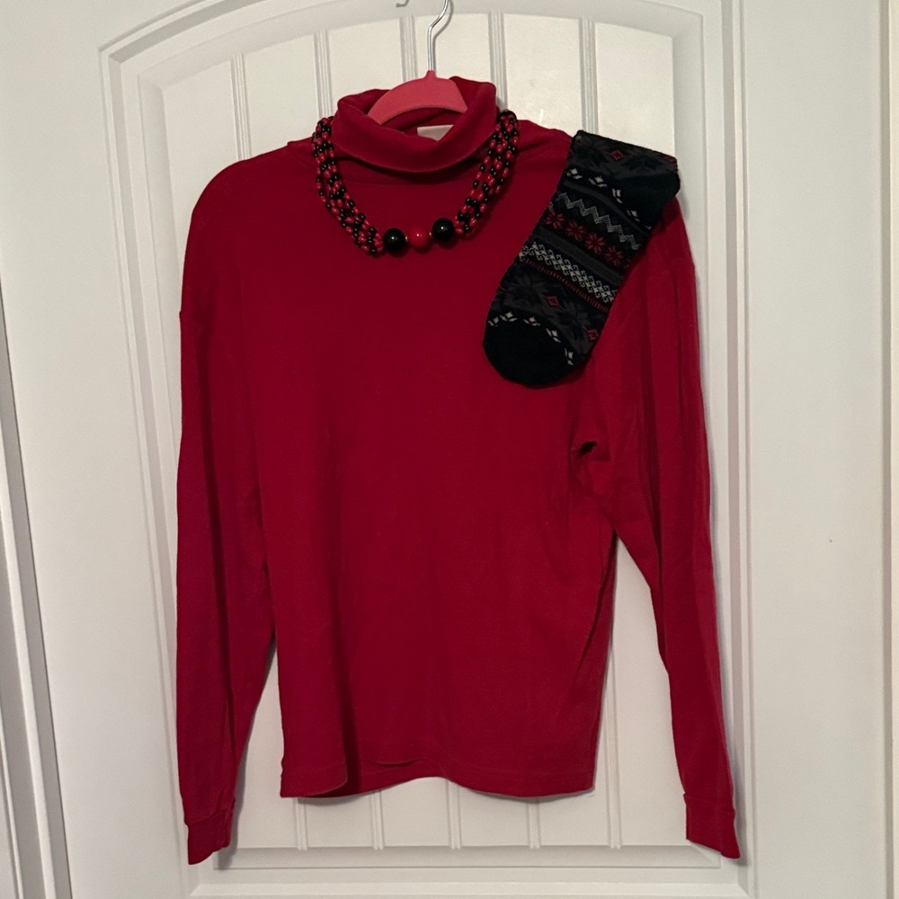 Eddie Bauer Red Long Sleeve Tee